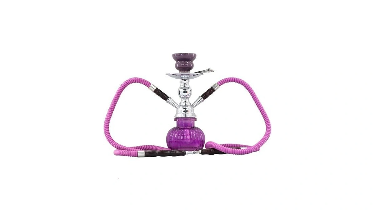 Calfvic Plastic 2 Hose Hookah Set Dual-hose Design With Silicone