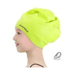 Eversport Kids Swim Caps 6-14 For Girls Long Hair, Large