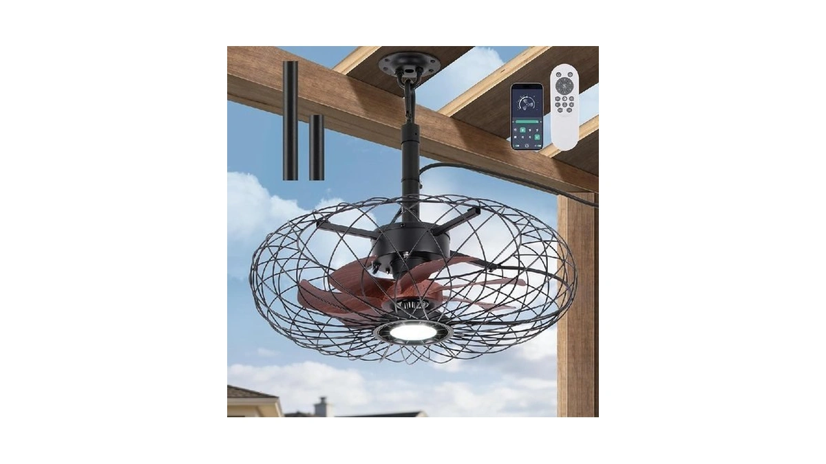 Pazala 20" Gazebo Ceiling Fans With Lights And Remote Control,