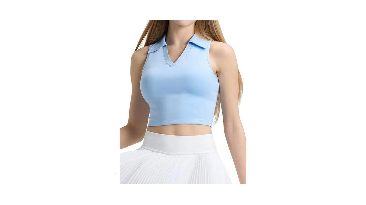 Ifnow Golf Shirts For Women V Neck Sleeveless Polo Collared