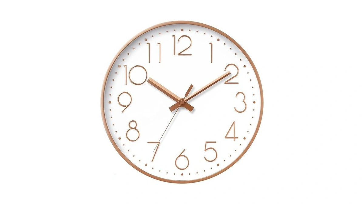 Daxsmy Wall Clock - 8 Inch Silent Non-ticking Modern 3d