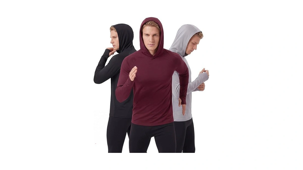 Simlakey 3 Pack Mens Lightweight Athletic Hoodies Long Sleeve Fishing