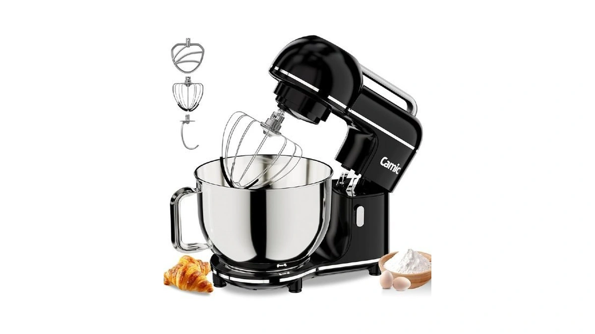 Camic Electric Stand Mixer,7.45 Qt,10 Speeds With Dough Hook,whisk, Flat