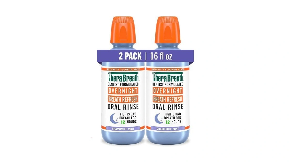 Therabreath Overnight Mouthwash, Fights Bad Breath For 12 Hours, Chamomile