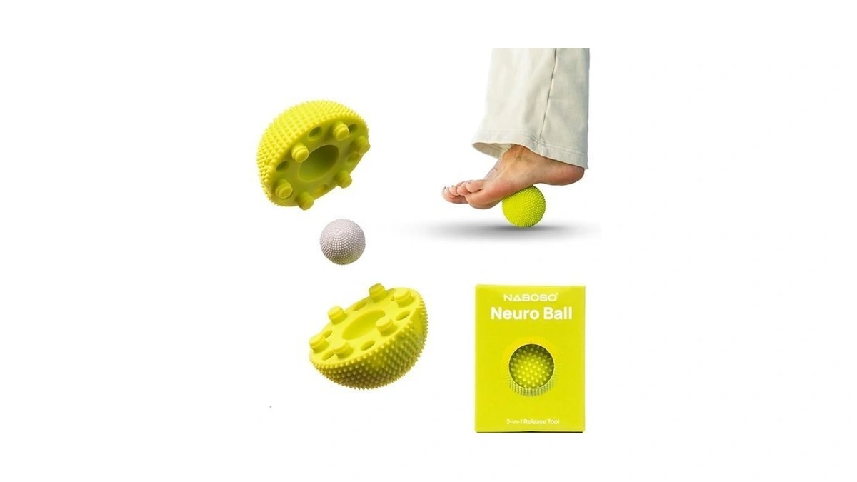 Naboso Neuro Ball, Foot Myofascial Release Tool, Textured Massage Ball