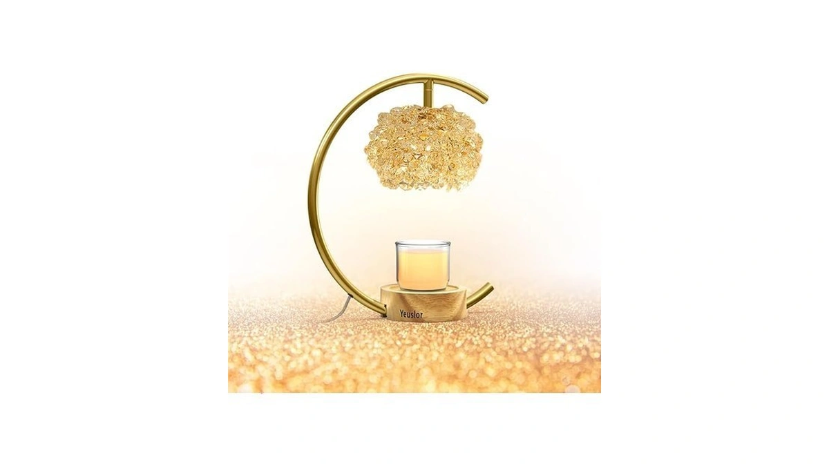 Yeuslor Gold Candle Warmer Lamp For Jar Candles With Adjustable