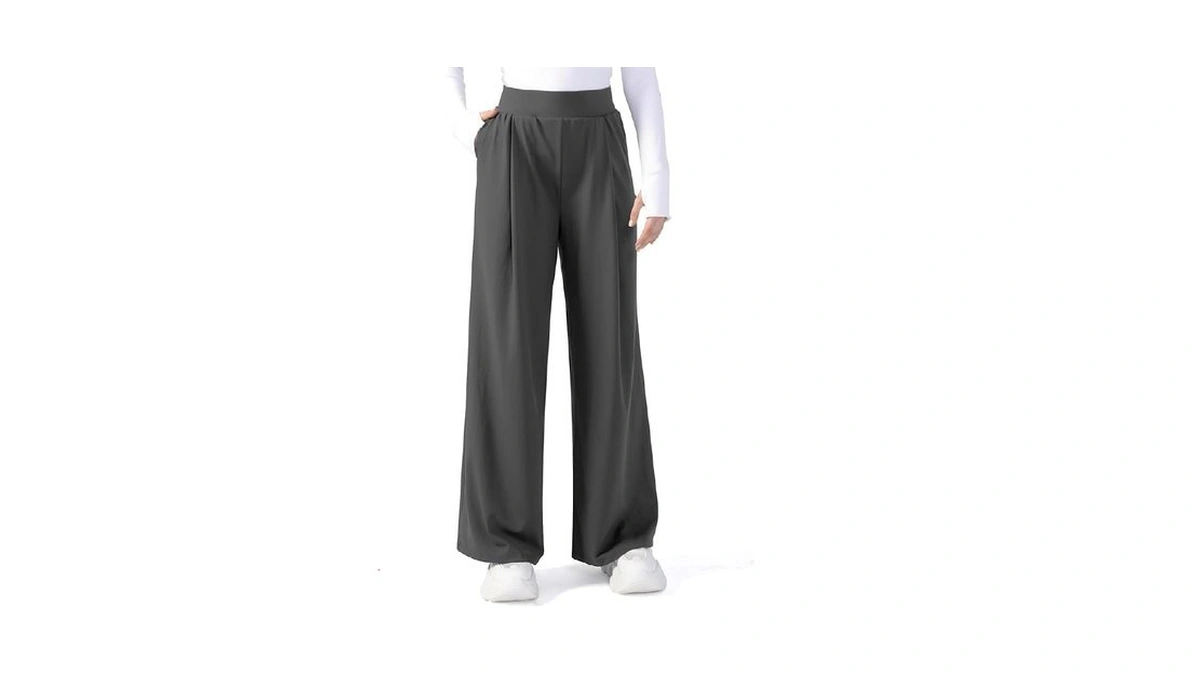 Joycatch Womens Wide Leg Yoga Dress Pants Buttery Soft High