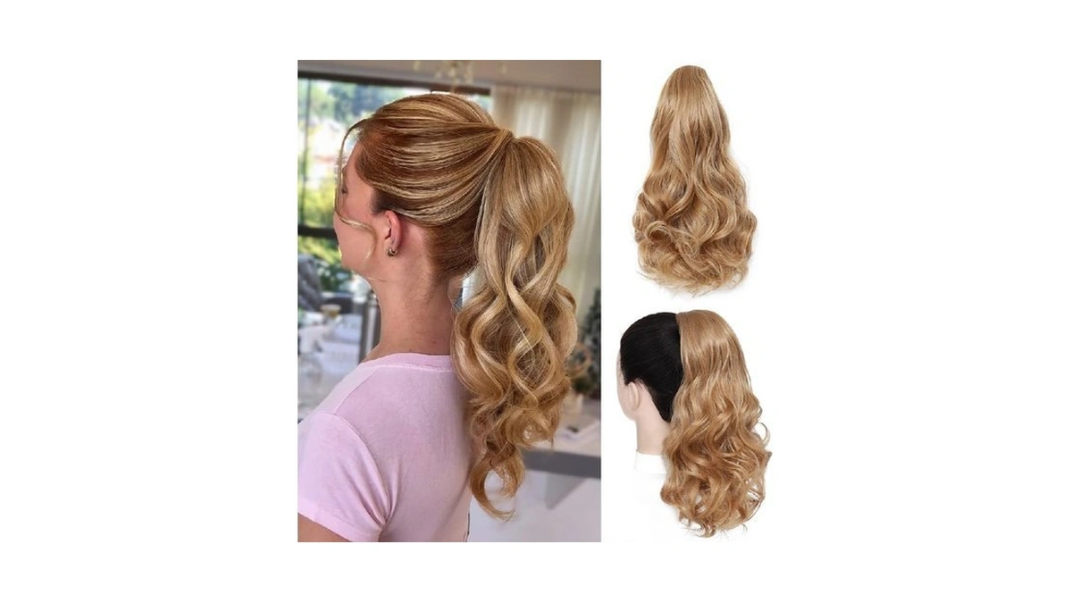 Mychanson 16 Inch Ponytail Extension Drawstring Ponytail For Women Curly