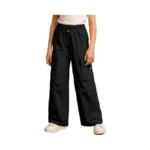 Sangtree Girls Lightweight Cargo Pants High Elastic Waist Loose Street
