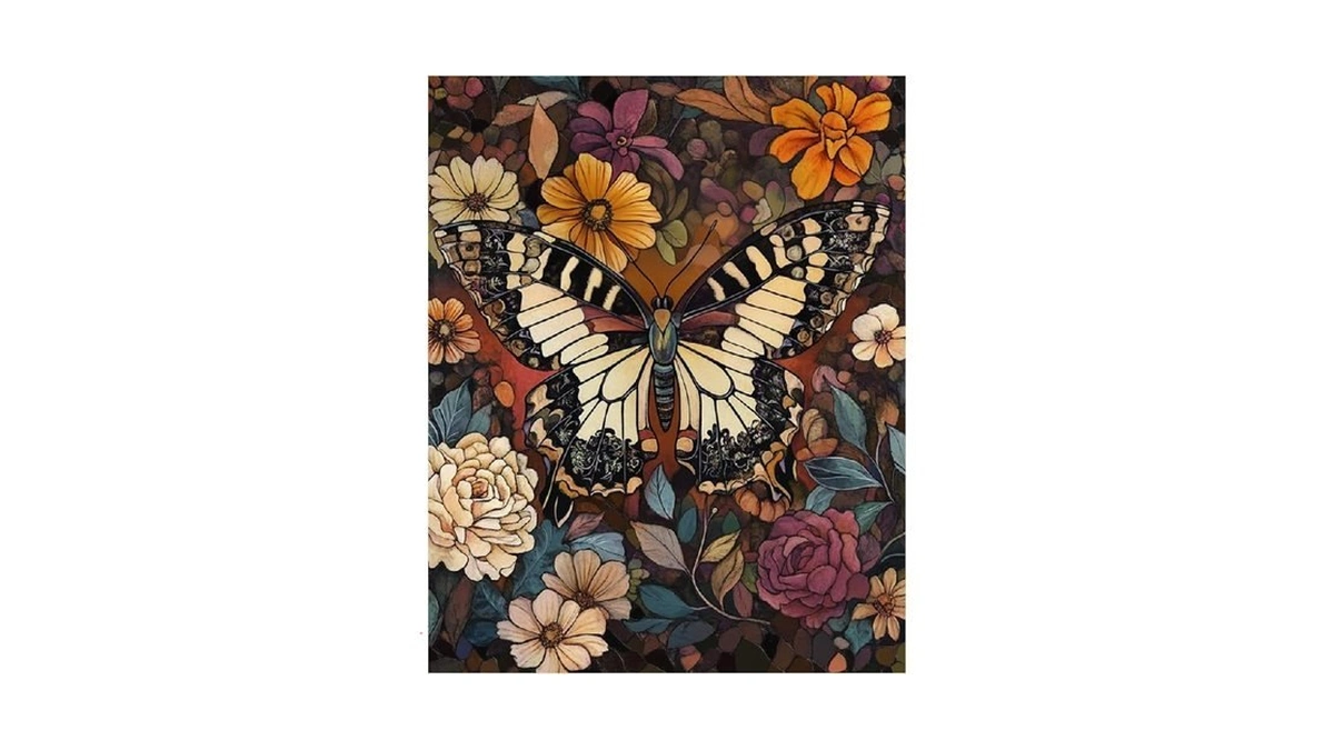 Xtcixal Butterfly Paint By Numbers Kit For Adults, Butterfly Paint