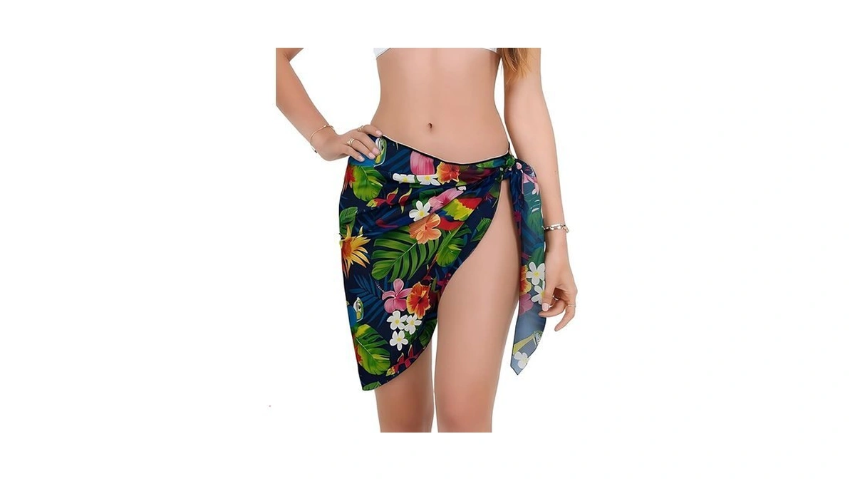 Sprboniy Women's Sarong Swimsuit Cover Up - Short Chiffon Beach