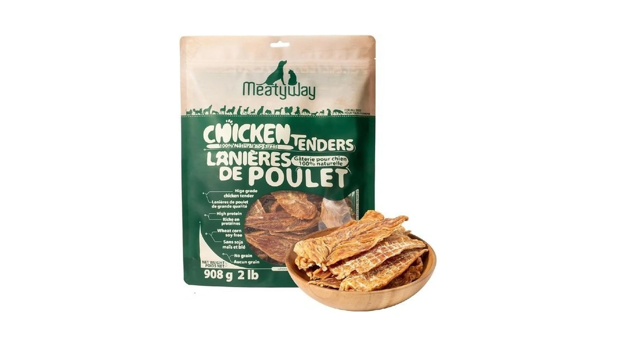 Meatyway Chicken Jerky Tender Dog Treats, High Protein, Low Fat,