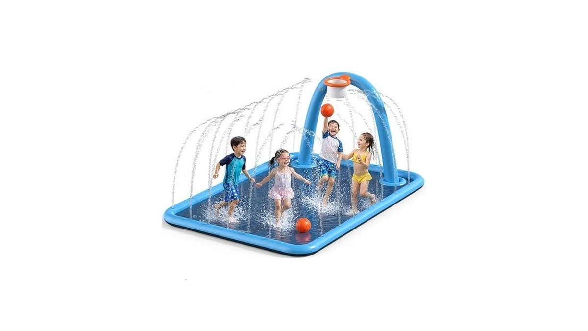 Thrillza 110" Large Splash Pad For Kids & Dogs With
