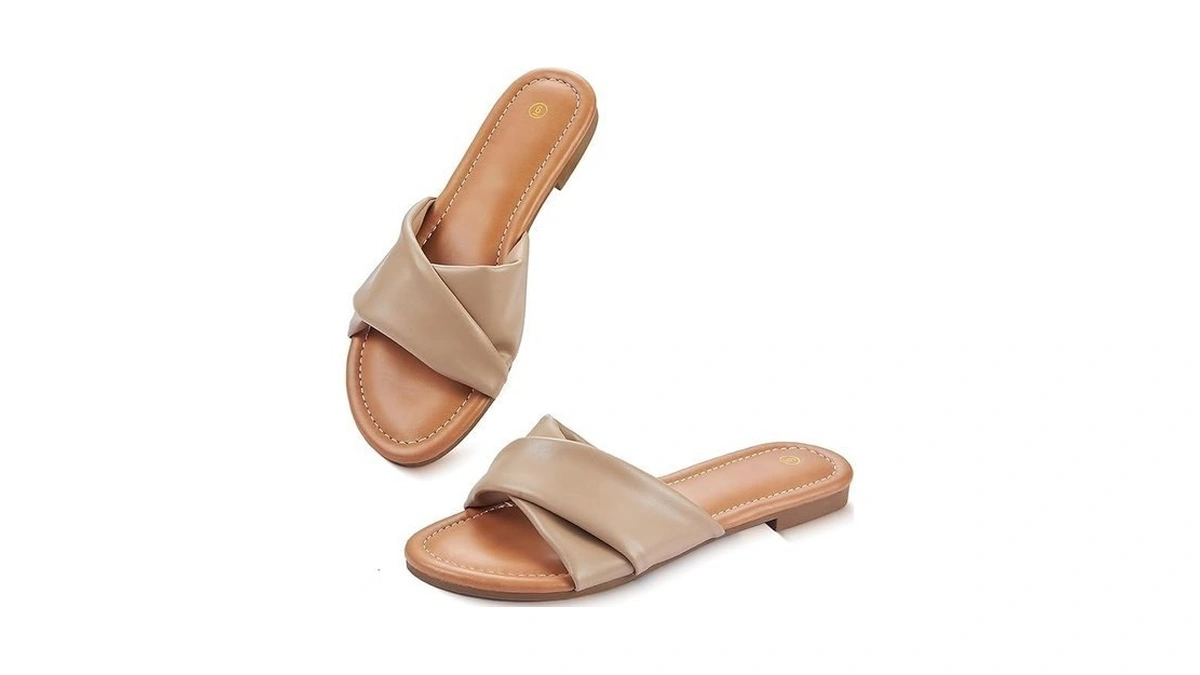 Ytskj Women's Flat Sandals Round Open Toe Comfortable Fashion Cute