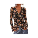 Btfbm Button Down Shirts For Women 2026 Spring Boho Tops