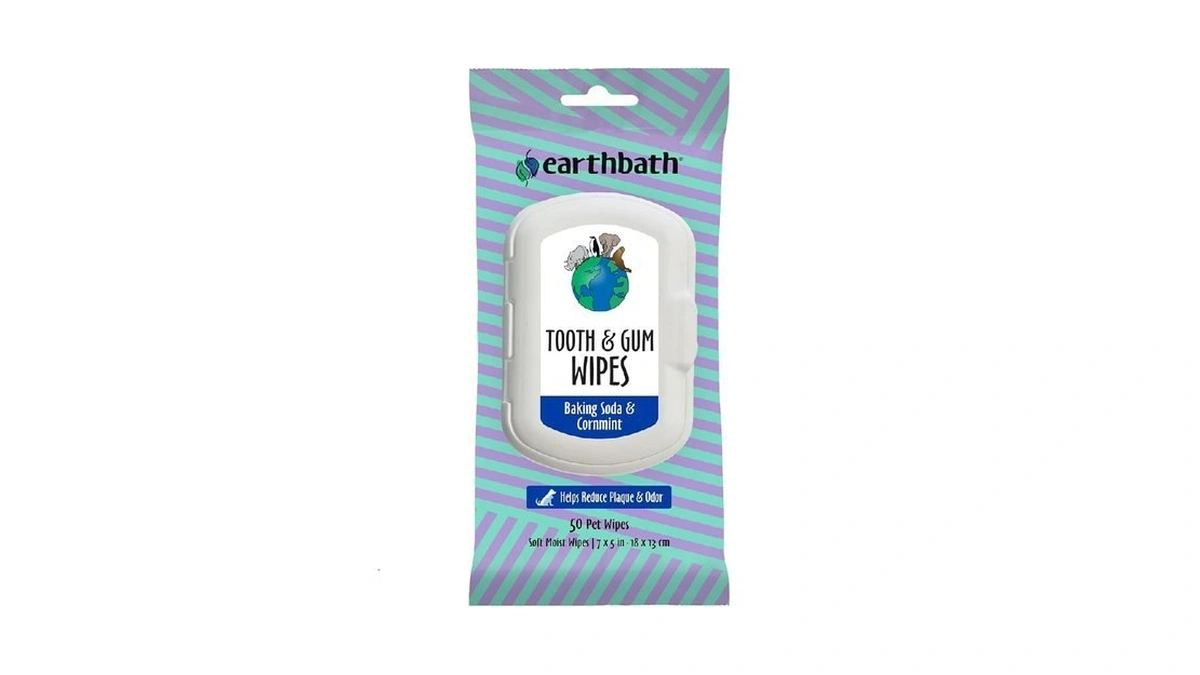 Earthbath Tooth & Gum Wipes - Mint Dog Teeth Cleaning