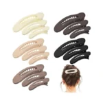 15 Pcs Flat Hair Clips, Neutral Color Flat Claw Clips