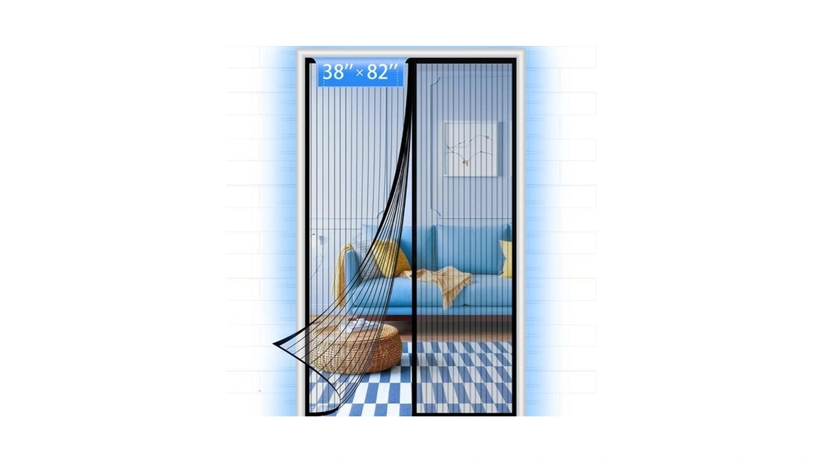 Screen Door Mesh, 38 X 82 Inch Magnetic Screen Door