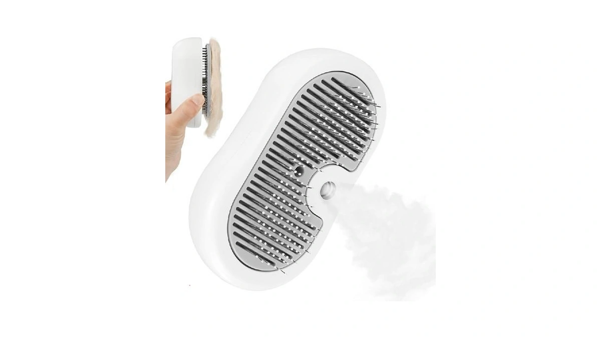 Nepfaivy Cat Steam Brush For Shedding - Steaming Cat Brushes