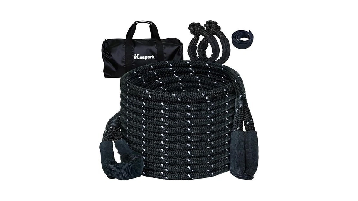 Kinetic Recovery Tow Rope Kit - 35% Stretch, 5/8inch X