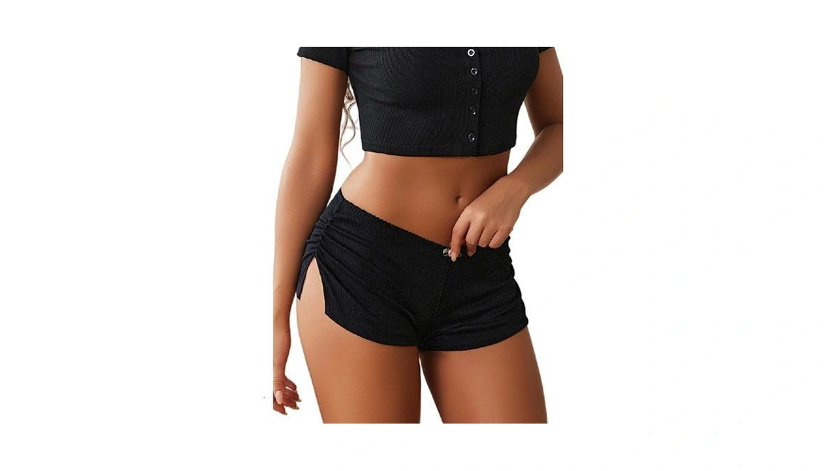 Avidlove Women Y2k Pajama Shorts Low Waist Side Sit Shorts