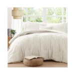 Amberspace Queen Comforter Set White, Tufted Boho Bedding Farmhouse Bed