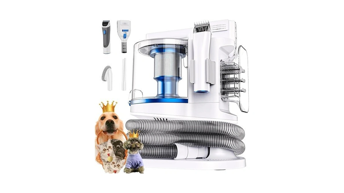 Promomo Pet Grooming Kit With 3.4l Oversized Vacuum Suction -