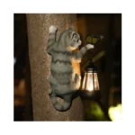 Killoywin Cat Solar Garden Decor Outdoor Statue For Garden,tree Faces