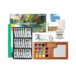 𝐏𝐀𝐀𝐒𝐓𝐀𝐈 Mini Watercolor Paint Set—24-color Portable Watercolor Kit Containing Paints,
