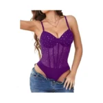 Avidlove Women Bodysuit Sheer Thong Body Suit Mesh One Piece
