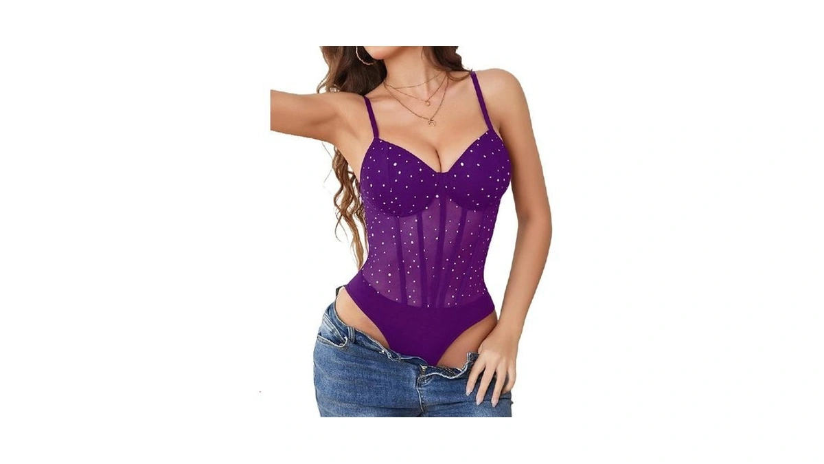 Avidlove Women Bodysuit Sheer Thong Body Suit Mesh One Piece