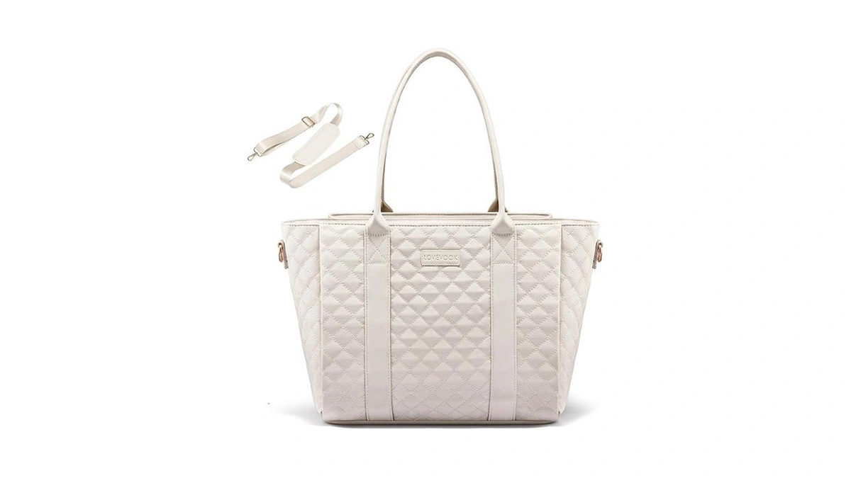 Lovevook Teacher Tote Bag For Women, Quilted Work Tote Nurse