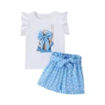 Woleroyir Girls Clothes Size 13-14 Summer 2 Piece Outfit Ruffle
