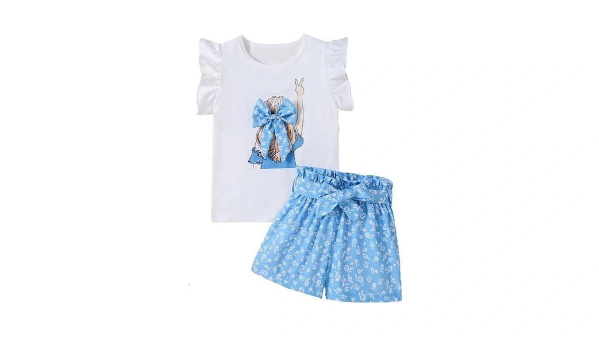 Woleroyir Girls Clothes Size 13-14 Summer 2 Piece Outfit Ruffle