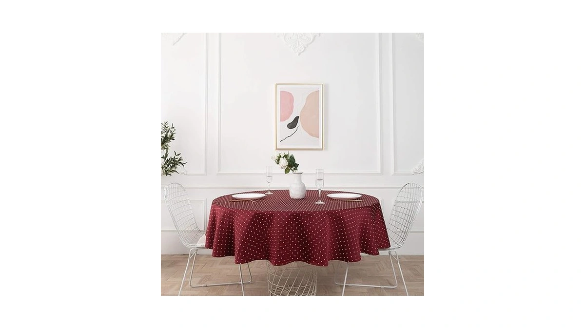 Randall Round Table Cloth Cover 70" Fabric Tablecloth Dust-proof Waffle