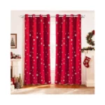 Lordtex Snowflake Foil Print Christmas Curtains For Living Room And