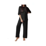 Reoria Womens Fall Lounge Sets Sleepwear Short Sleeve Tops And