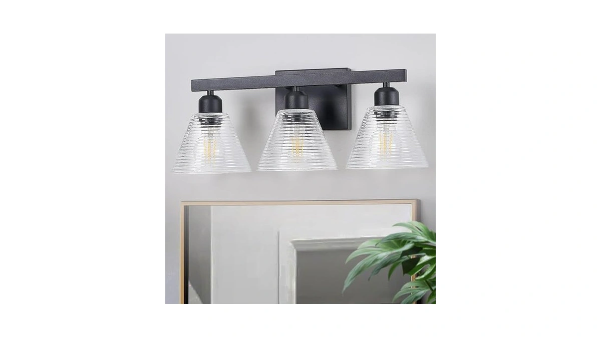 Dalouguan 3-light Bathroom Vanity Light, Black Modern Bathroom Lighting Fixtures