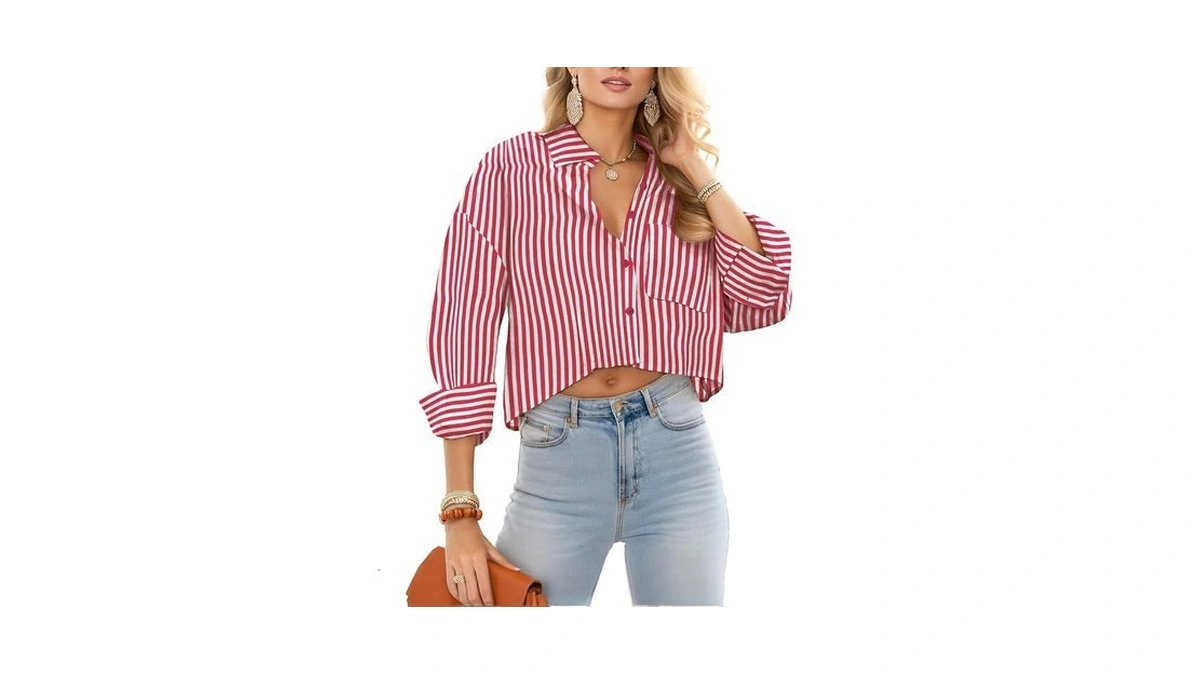 Jinkesi Button Down Shirts & Blouses For Women Long Sleeve