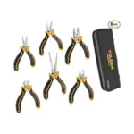 Tolsen 6-piece Mini Pliers Set, Needle Nose, Diagonal, Long Nose,