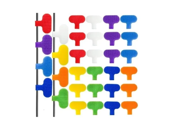 32 Pcs Multi Color Durable Cable Lables With Writable Surface,waterproof