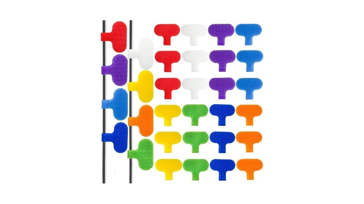 32 Pcs Multi Color Durable Cable Lables With Writable Surface,waterproof