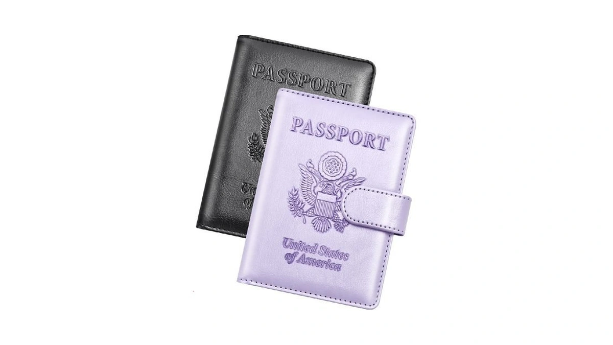 Herain Passport Holder For Travel Essentials, 2 Pcs Passport Cover