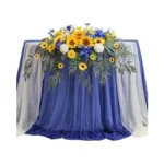Tinge Time Artificial Sweetheart Flower Swag With Tablecloth And Table