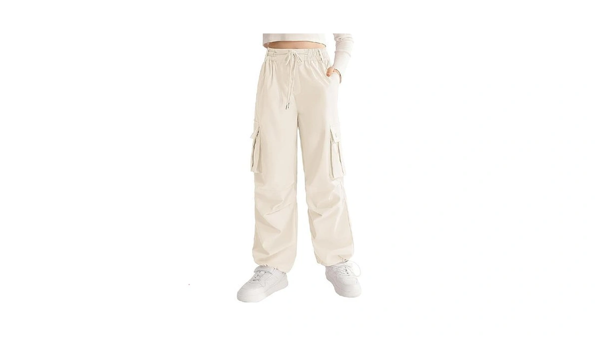 Ninobebe Girls Parachute Pants Cargo Pants For Girls Baggy Y2k