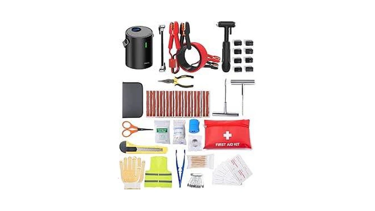 Yetour Emergency Kit - Tire Inflator Portable Air Compressor &