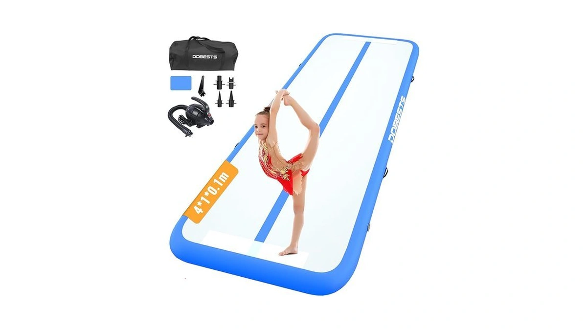 Inflatable Air Gymnastics Mat, 10ft/13ft/16ft/20ft Training 4/8 Inches Thickness Tumbling