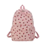 Mininai Women 2026 Cute Aesthetic Backpack Kawaii Strawberry Print Laptop