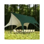 Eolzzi Camping Tarp With Poles, No Rope Tying 2-step Setup,