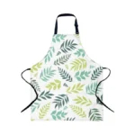 Exfai Plant Palm Leaves Plant Adjustable Neck Bib Apron With
